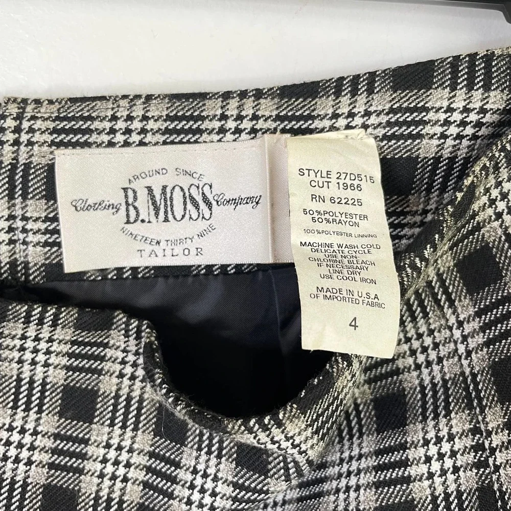 Vintage B.Moss Plaid Mini Skirt(4) - Picture 4 of 7
